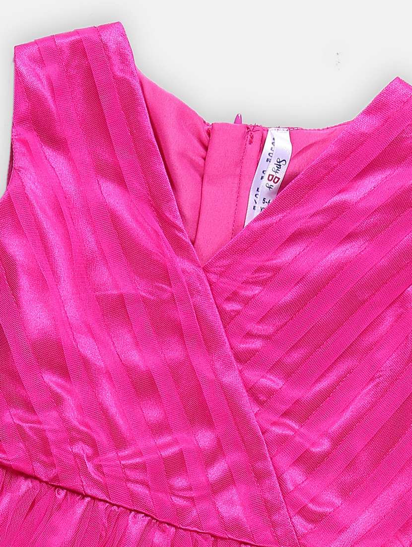 pink solid flare frock - 21236450 - Standard Image - 2