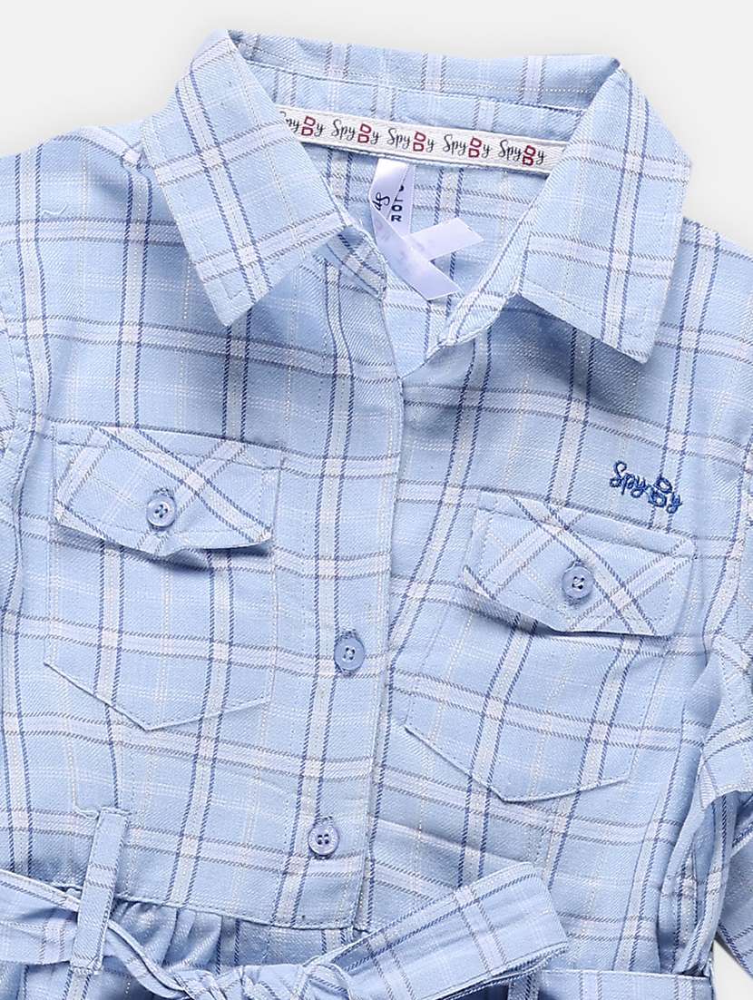 blue checkered cotton frock - 21236453 -  Standard Image - 2