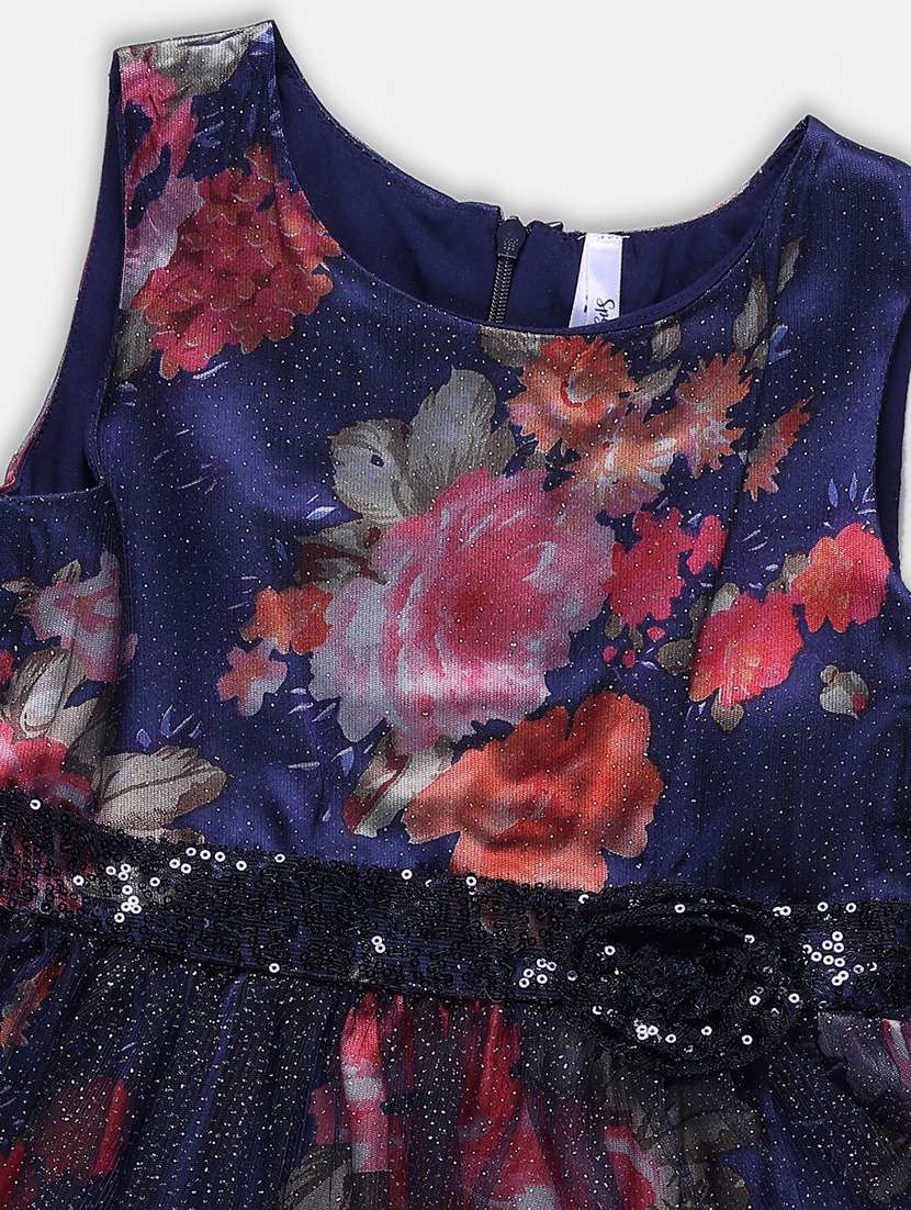 blue floral print cotton frock - 21236456 -  Standard Image - 2