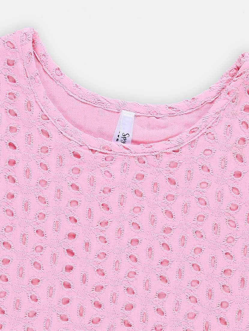 girl solid round neck sleeveless top - 21236977 -  Standard Image - 2