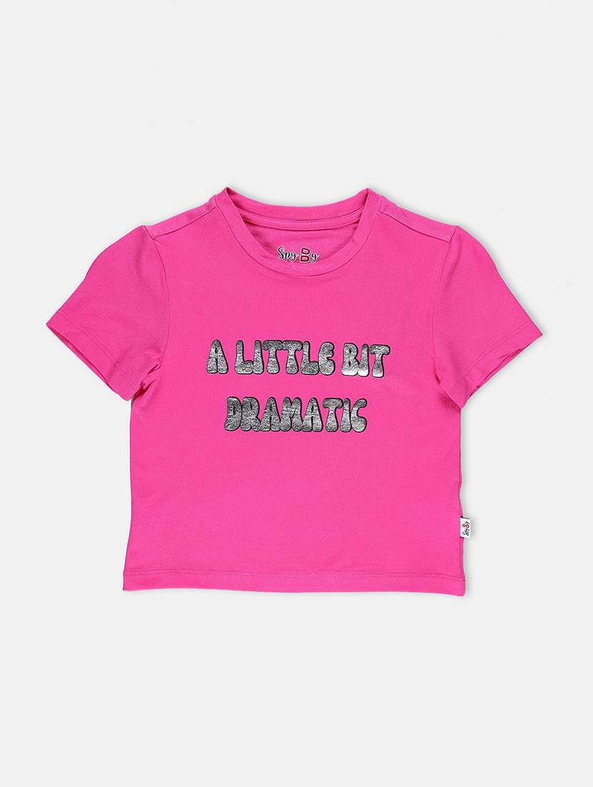 girl printed short sleeves tee