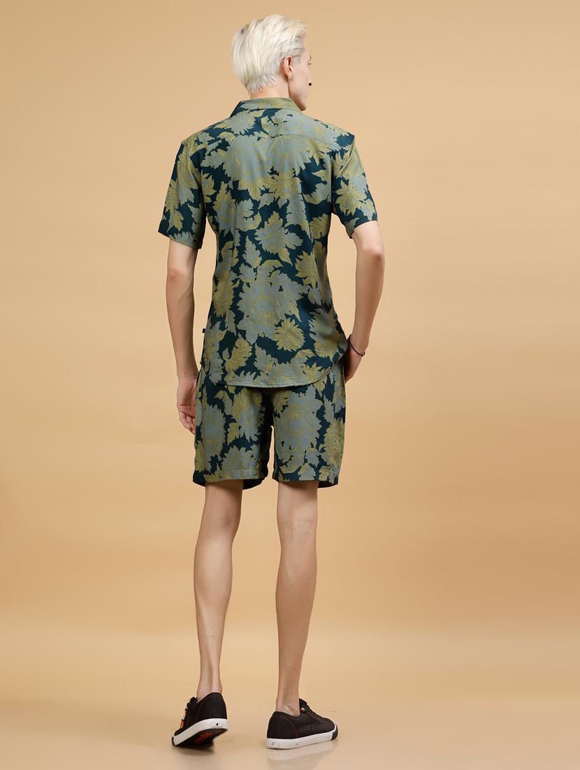 men printed rayon co-ord set - 21237096 - Standard Image - 2