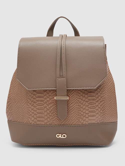 women brown leatherette (pu) fashion backpack - 21237170 -  Standard Image - 0