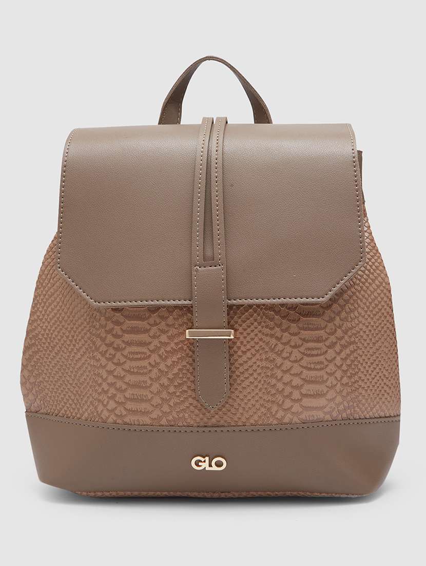 women brown leatherette (pu) fashion backpack - 21237170 -  Zoom Image - 0