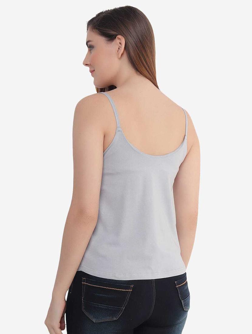 grey cotton blend camisole - 21237222 - Standard Image - 2