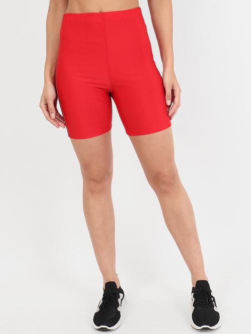 red polyester sports shorts - 21237402 - Standard Image - 0