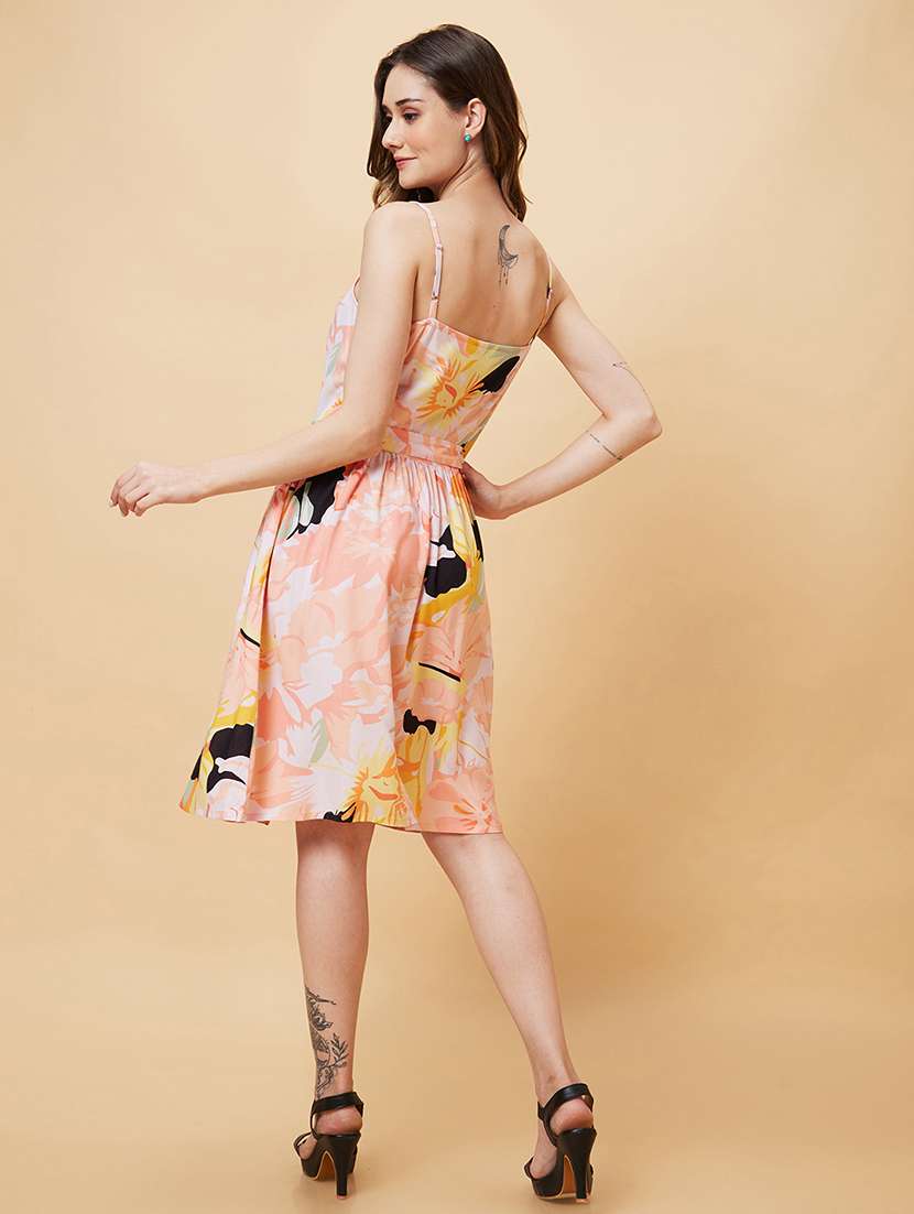 white rayon a-line dress - 21237416 - Standard Image - 2