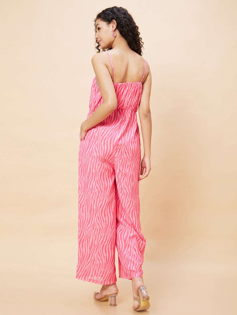 pink printed full leg jumpsuit - 21237732 -  Standard Image - 2