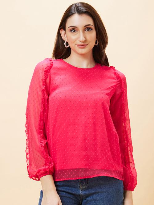 pink self-designed regular top - 21237853 - Standard Image - 0