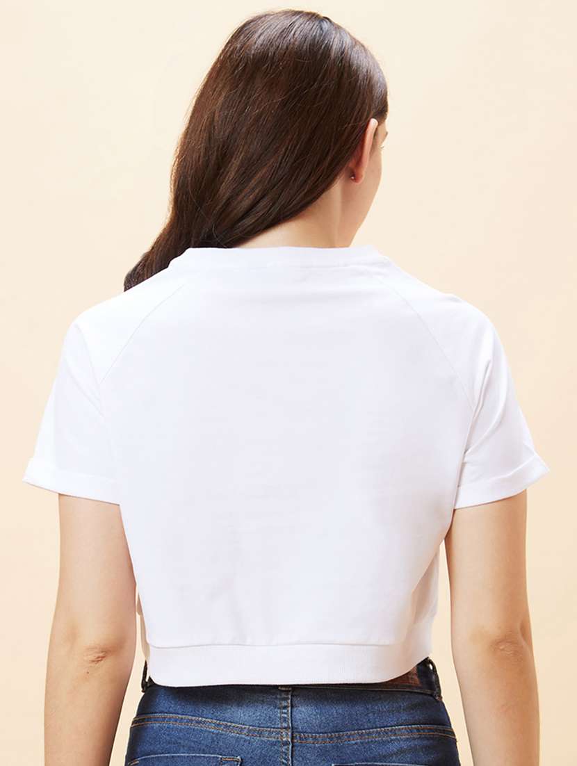 off white cotton regular top - 21237857 - Standard Image - 2