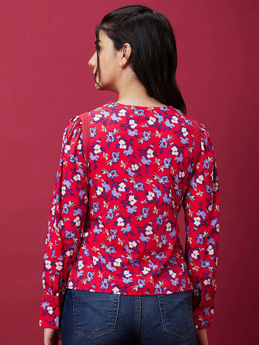 red polyester regular top - 21237876 -  Standard Image - 2