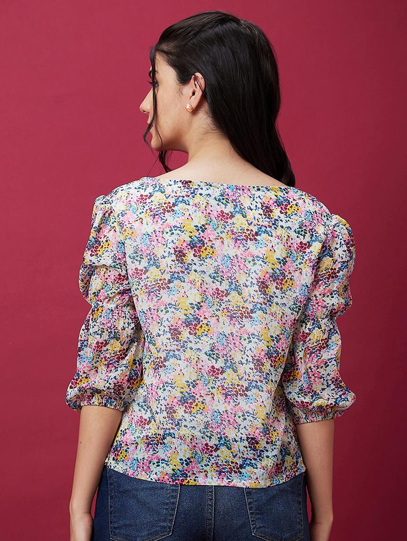 multi colored polyester regular top - 21237880 - Standard Image - 2