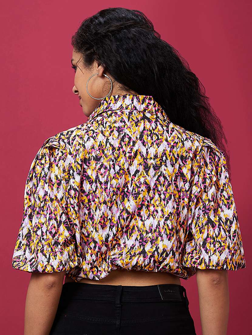 printed crop top for women - 21237899 -  Standard Image - 2