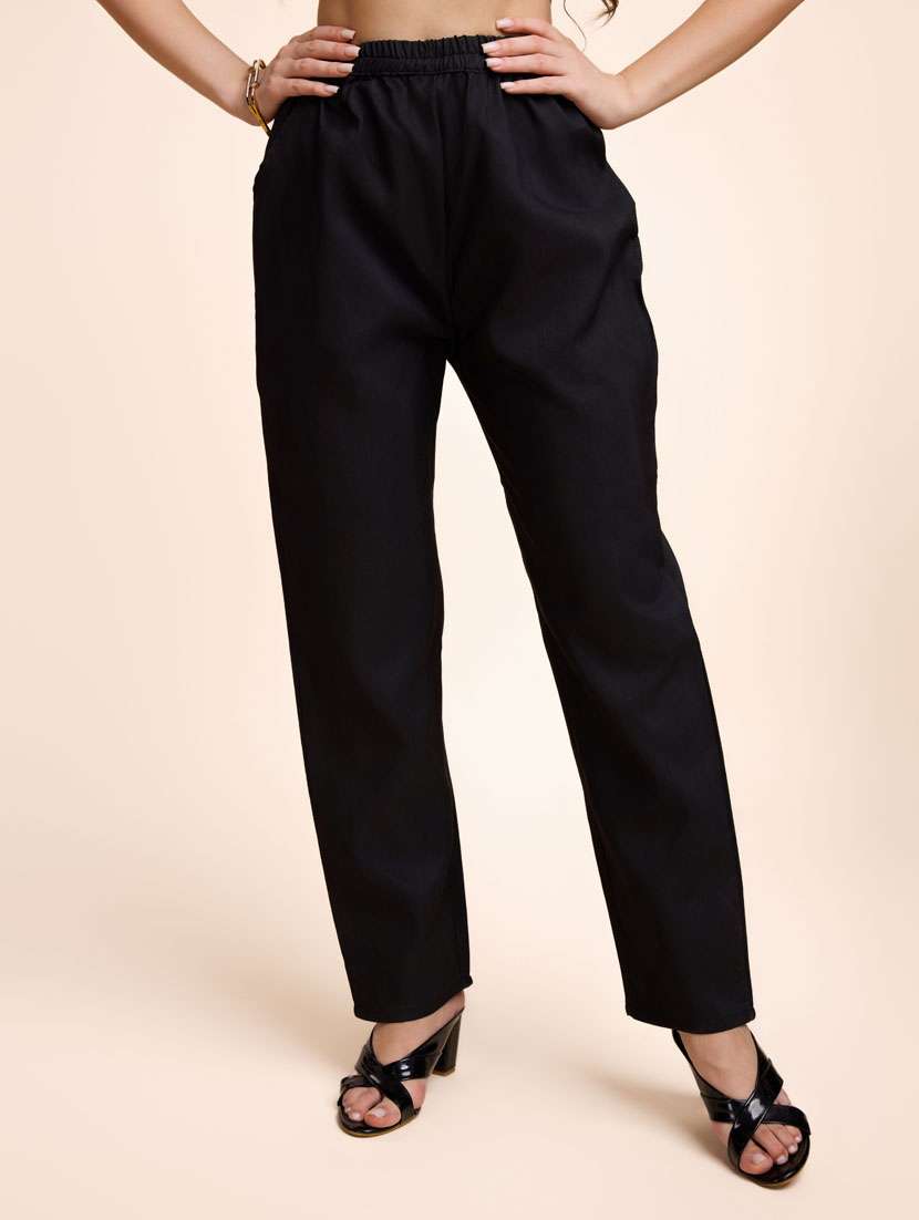 women black solid  kurta pant set - 21238048 -  Standard Image - 2