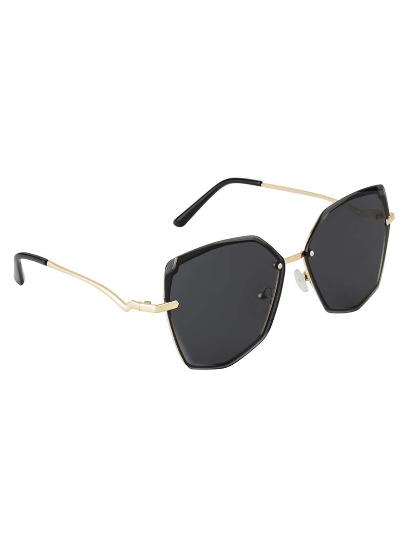 Ted Smith  Grey  Square Sunglasses For Women | Uv Protection | Metal  Frame | Suitable For Small  ( 50 12 130 )
