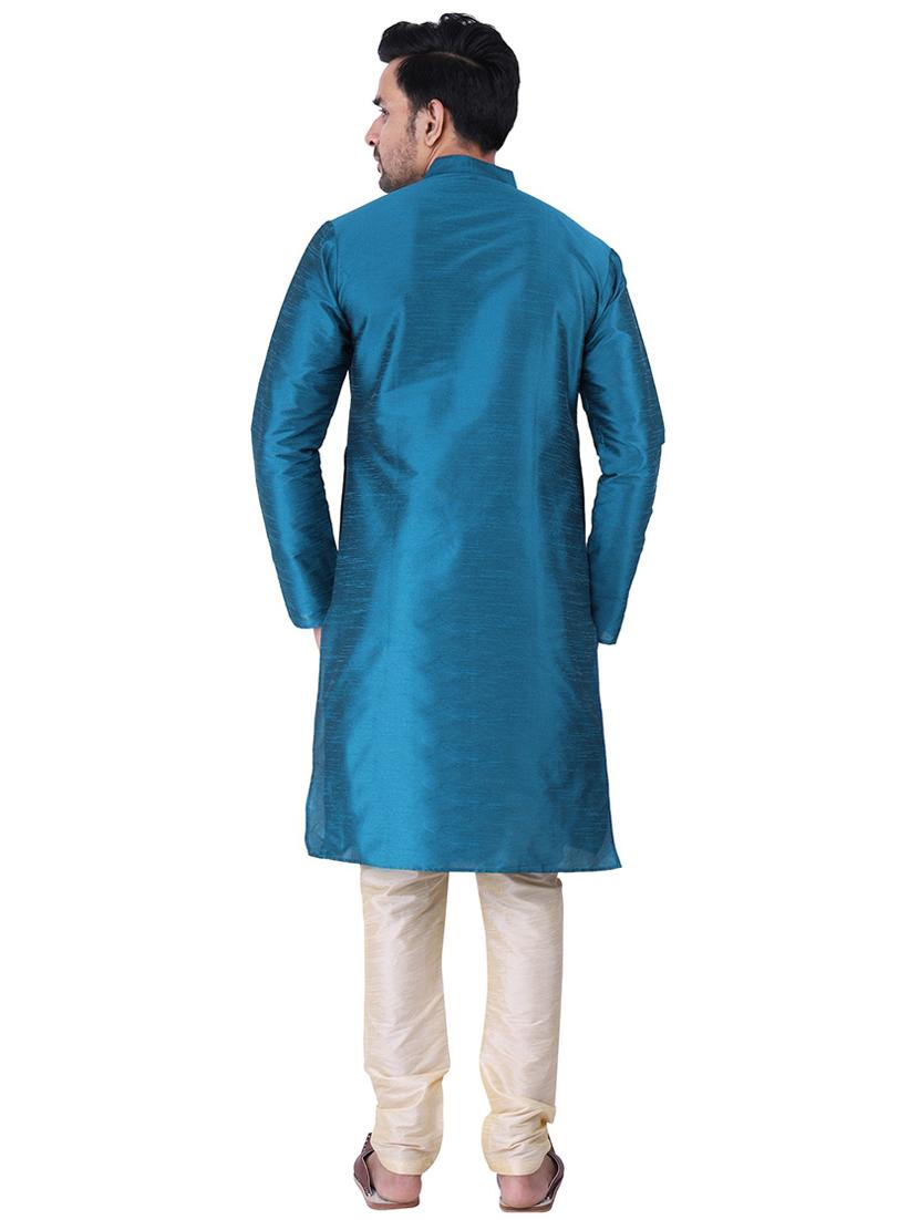 men mandarin neck kurta churidar set - 21238529 - Standard Image - 2