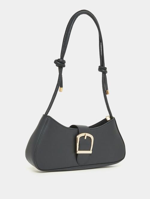 black solid leather handbag - 21238596 -  Standard Image - 0