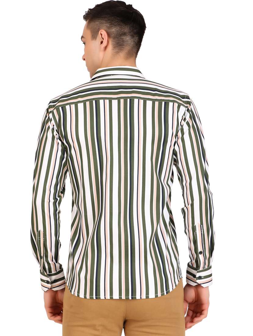 men striped cotton casual shirt - 21238616 - Standard Image - 2
