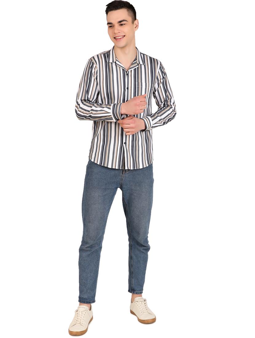 men striped cotton casual shirt - 21238617 - Standard Image - 2