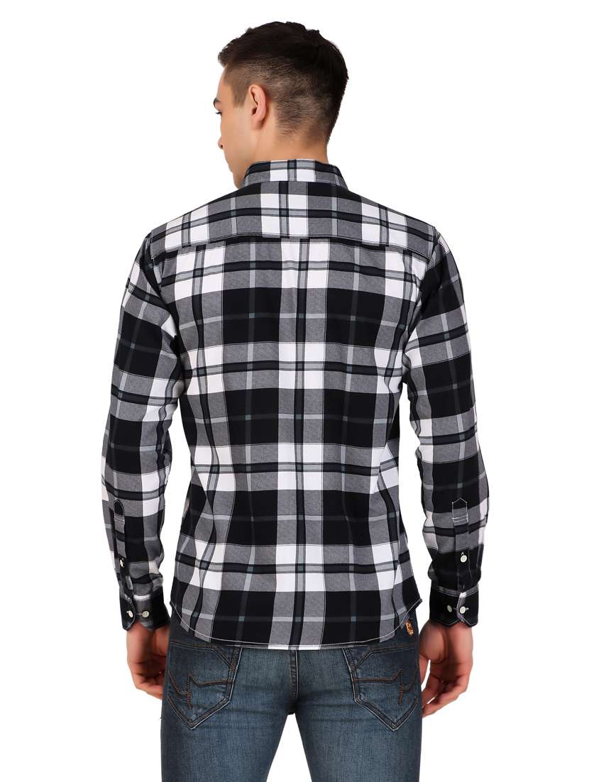 men checkered cotton casual shirt - 21238620 - Standard Image - 2