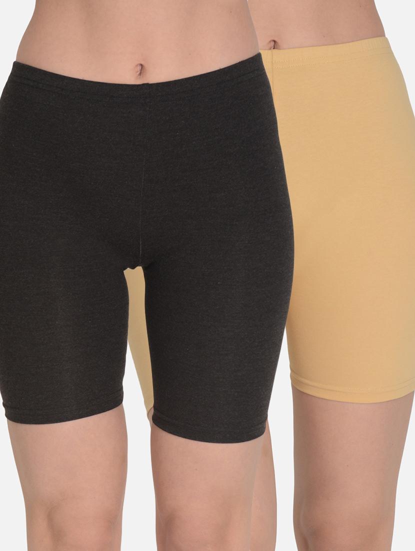 pack of 2 solid multi colored shorts - 21239399 - Zoom Image - 0