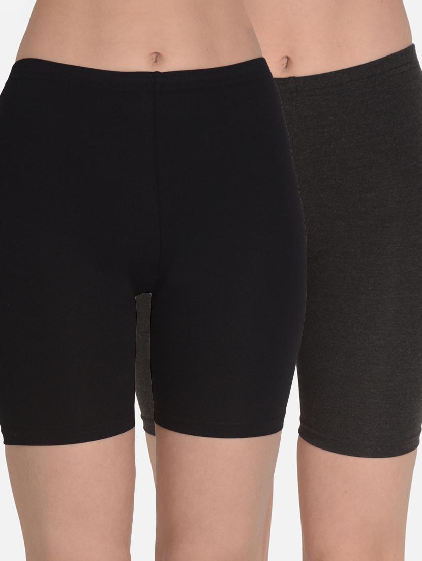 pack of 2 solid black shorts - 21239400 - Zoom Image - 0