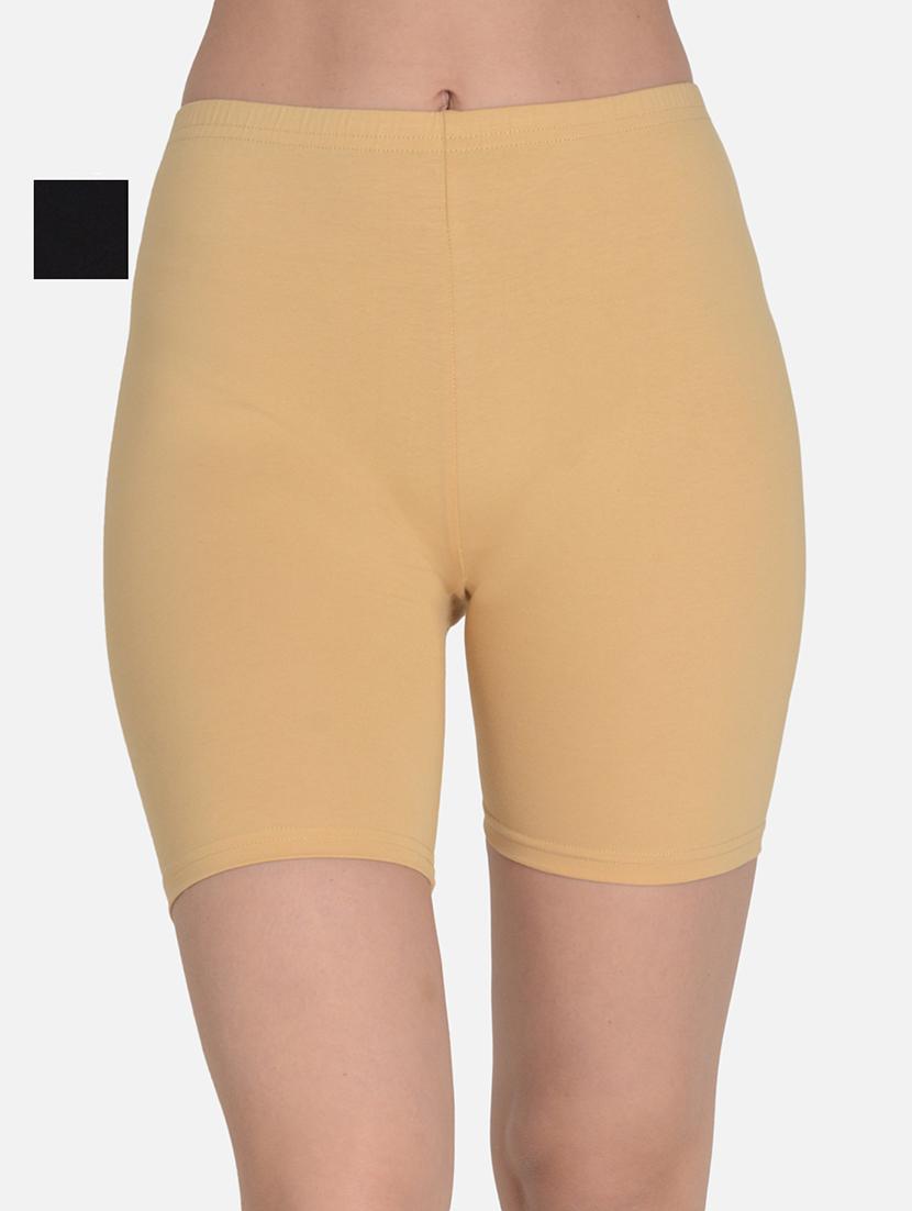 pack of 2 solid multi colored shorts - 21239401 -  Zoom Image - 0