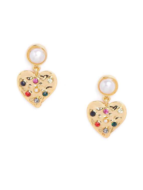 gold alloy drop earring