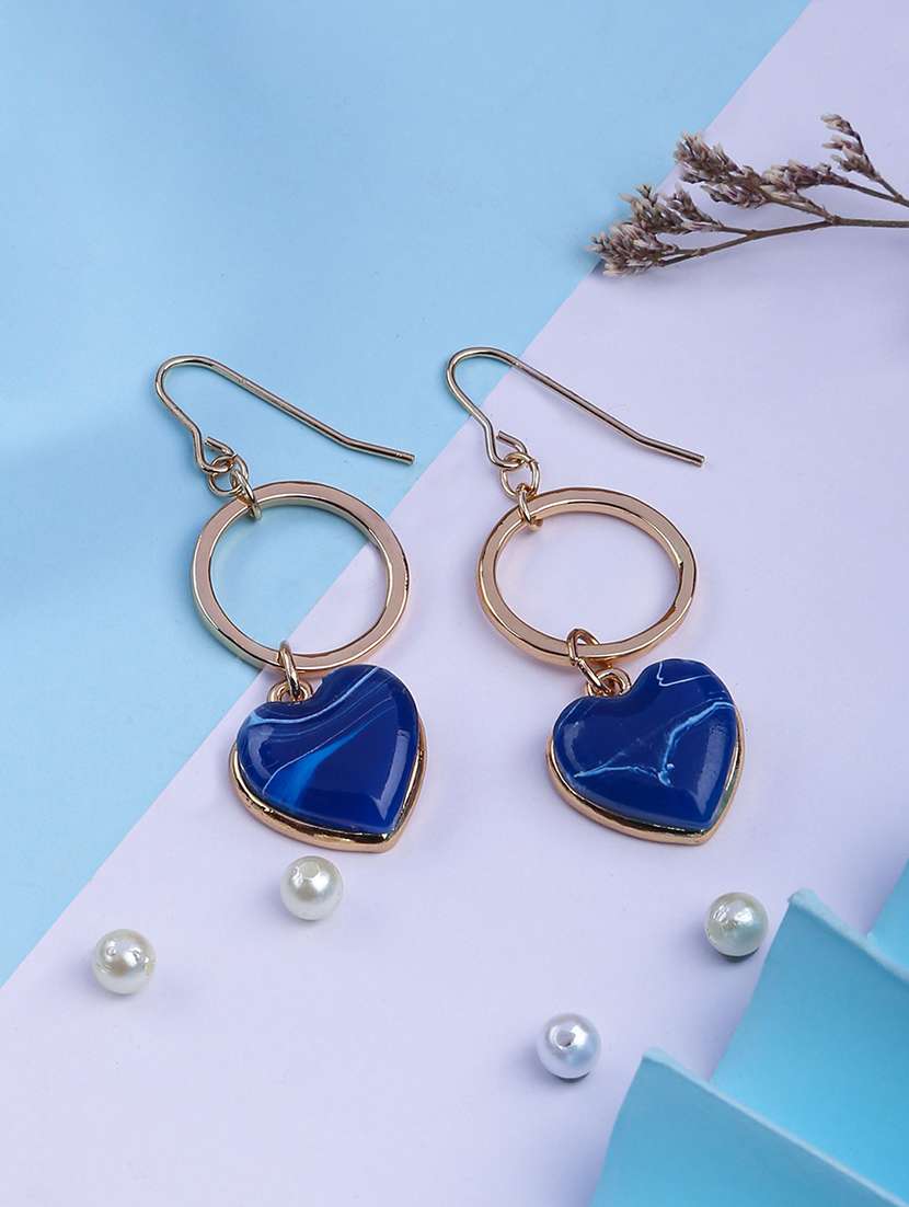 gold alloy drop earrings