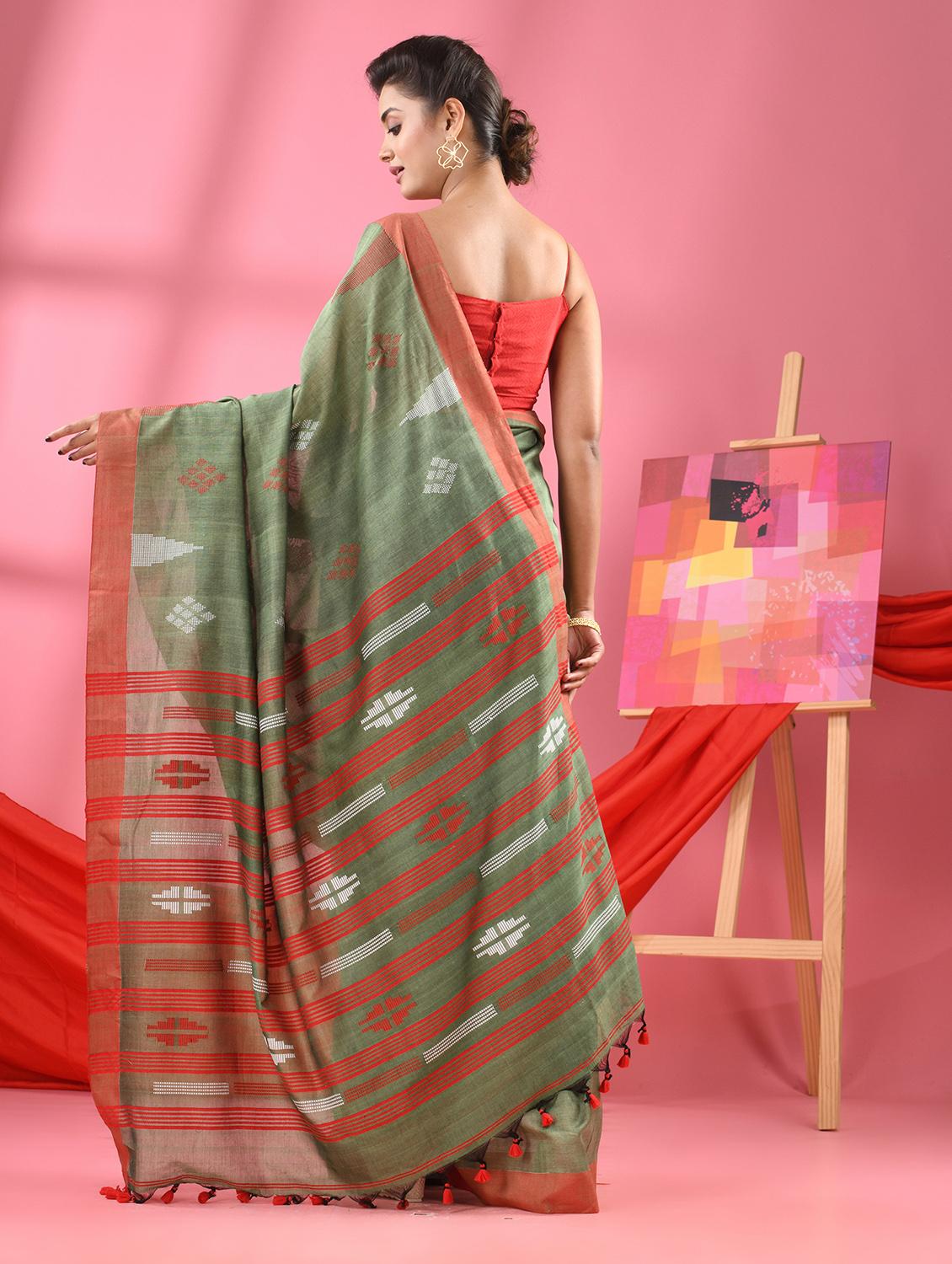 women self design handloom saree - 21240619 - Standard Image - 2