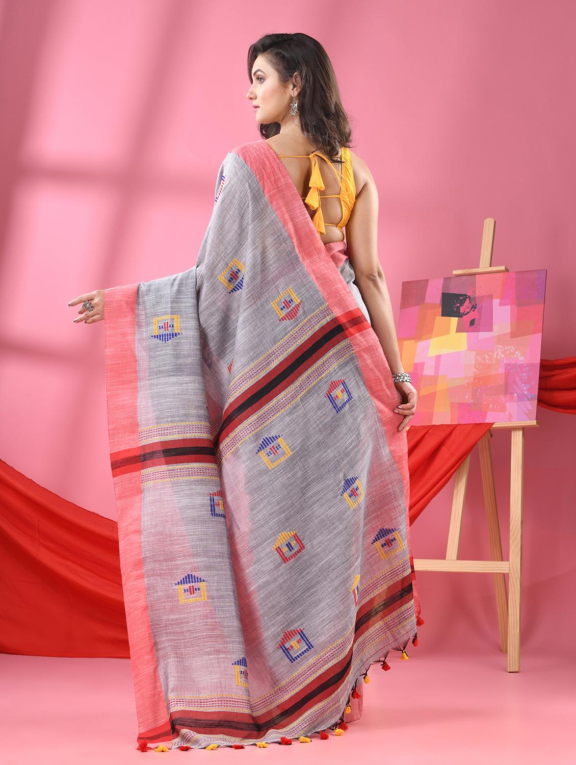 women self design handloom saree - 21240632 - Standard Image - 2