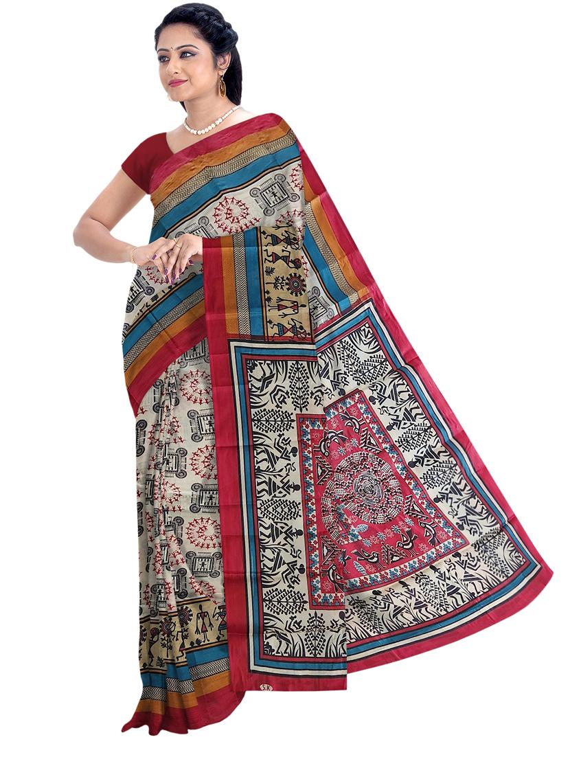 women multi color printed saree - 21242203 - Zoom Image - 0