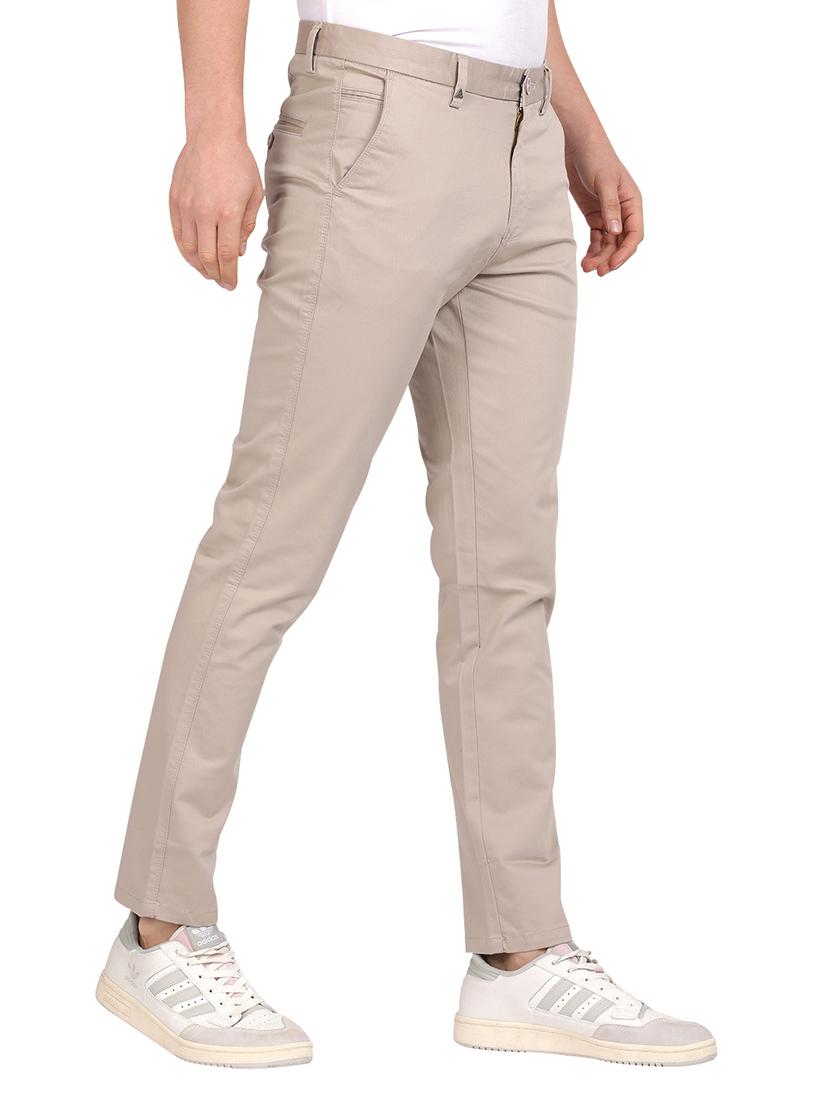 cream cotton chinos casual trousers - 21242449 - Standard Image - 2