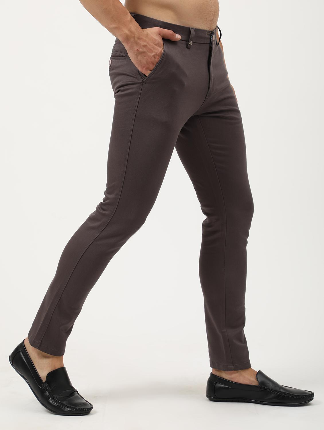 brown cotton chinos casual trousers - 21242454 - Standard Image - 2