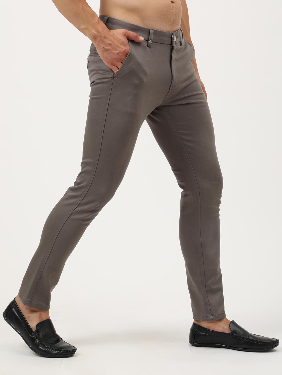 grey cotton chinos casual trousers - 21242456 - Standard Image - 2