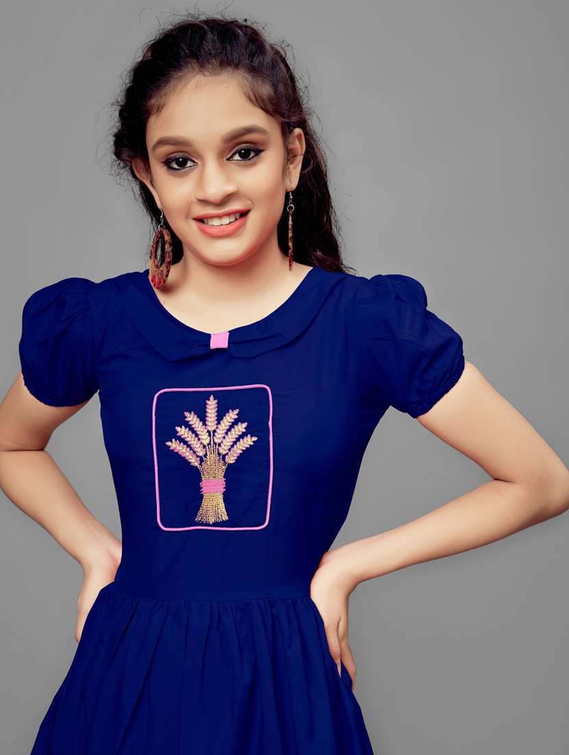 blue crepe frock - 21243161 -  Standard Image - 2