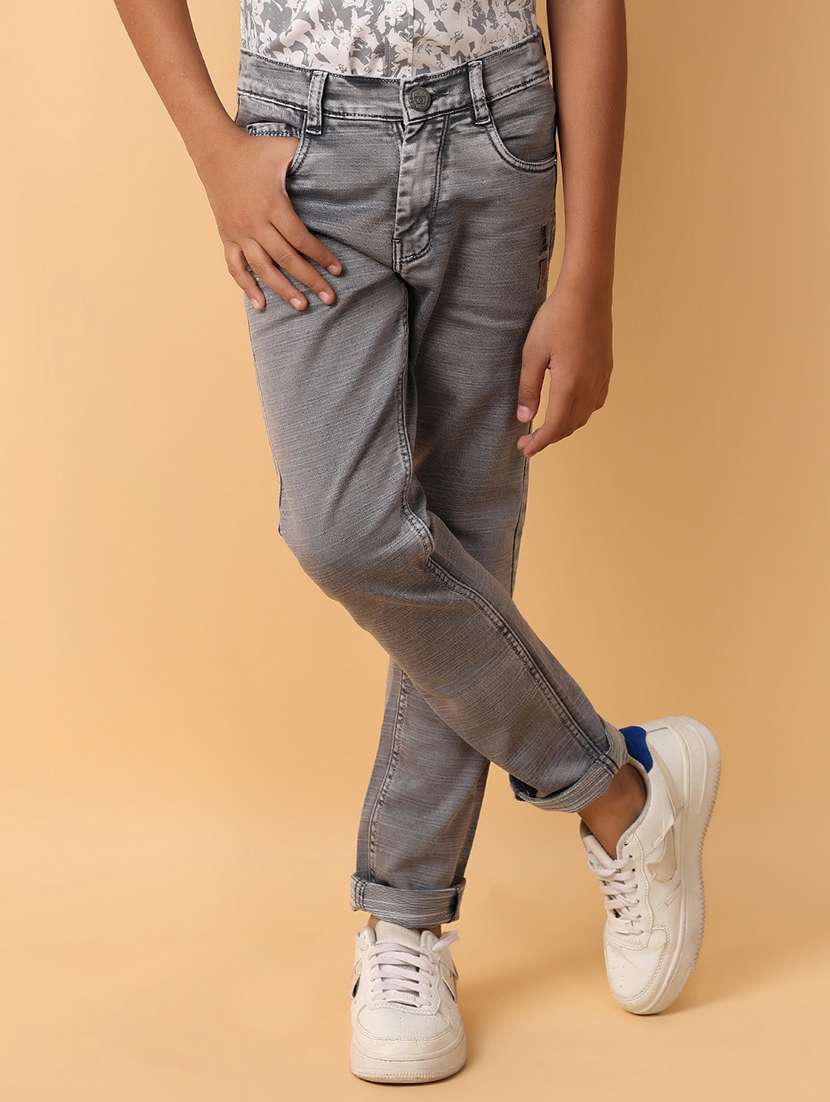 boys grey plain jean