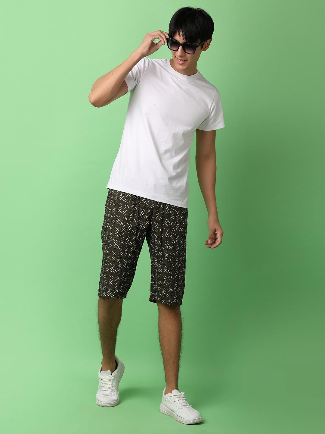 olive poplin shorts - 21244258 - Standard Image - 7