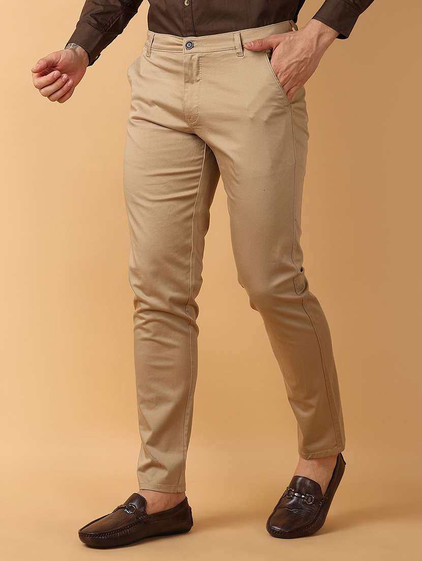 men solid chinos casual trouser - 21244314 -  Standard Image - 2