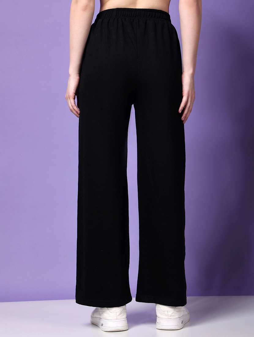 mid rise solid track pant - 21244636 - Standard Image - 2