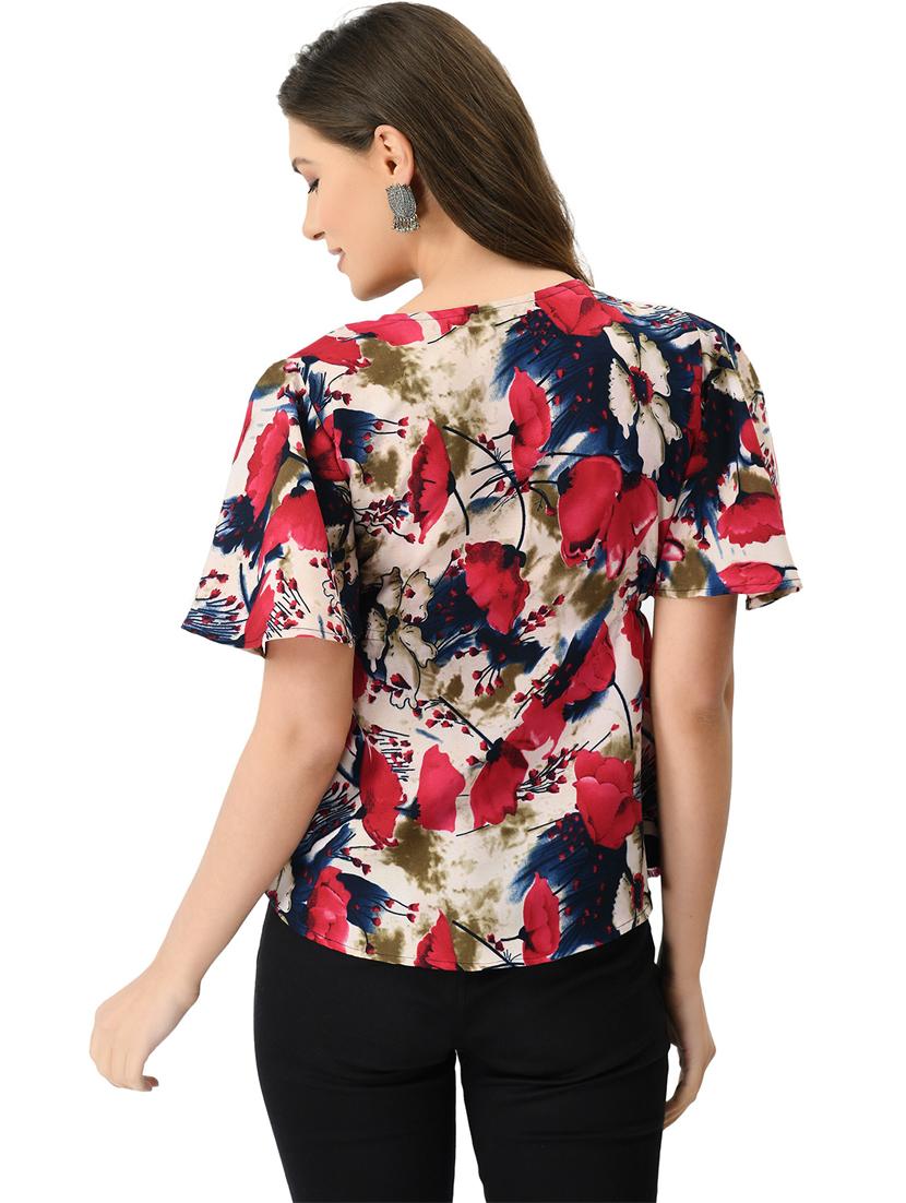 multi colored crepe regular top - 21244685 - Standard Image - 2