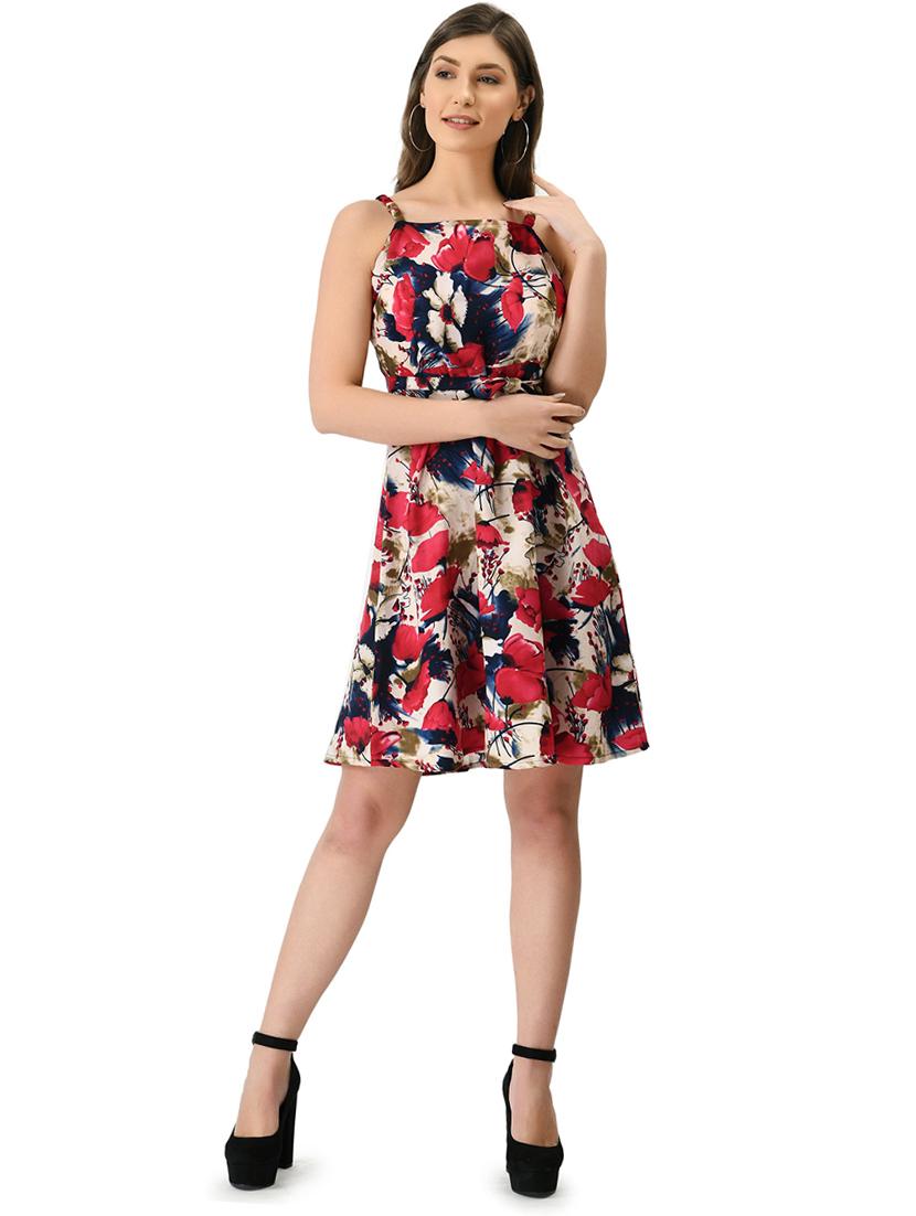 women multicolored printed a-line dress - 21244690 - Zoom Image - 0