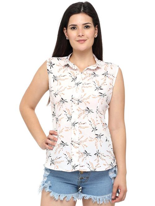 white printed regular shirt - 21244702 -  Standard Image - 0