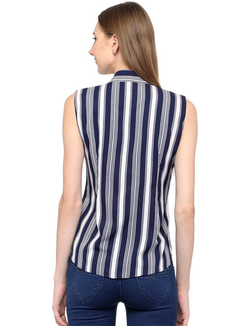 blue striped regular shirt - 21244703 - Standard Image - 2