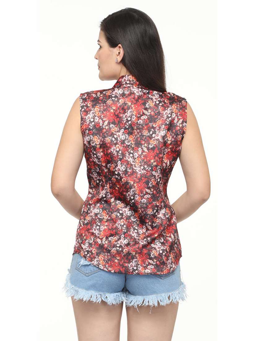 brown floral regular shirt - 21244710 - Standard Image - 2