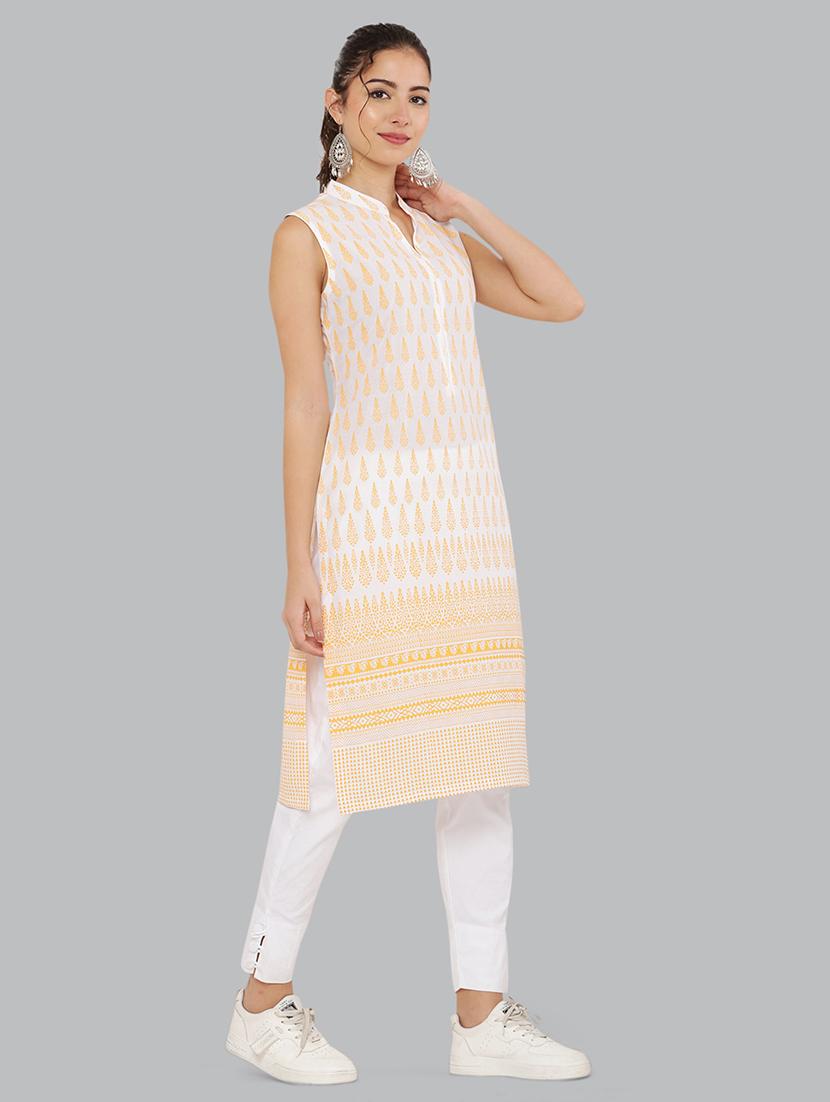 women sleeveless printed kurta - 21244725 - Zoom Image - 0