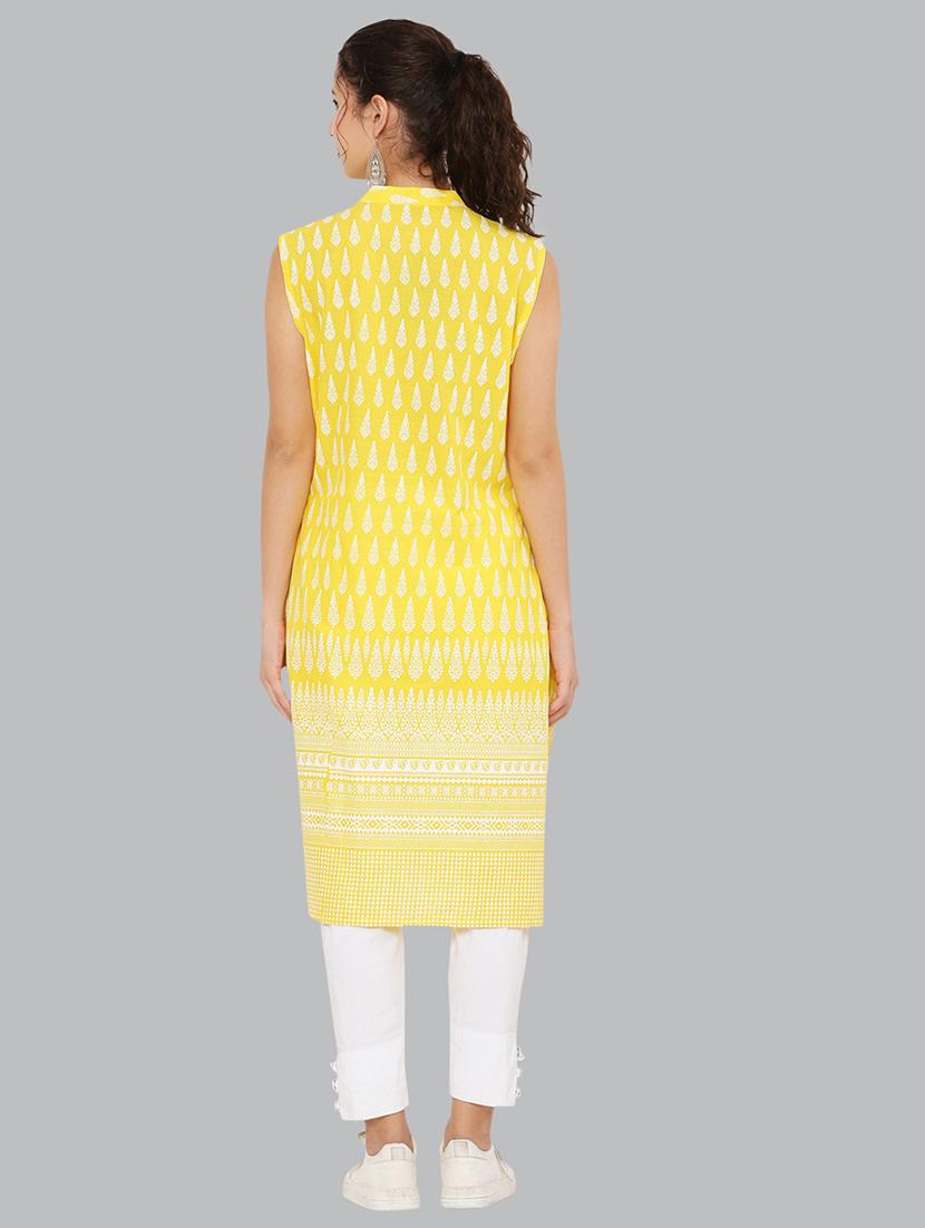 women sleeveless printed kurta - 21244727 - Standard Image - 2