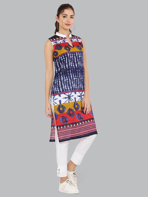 women sleeveless printed kurta - 21244728 - Standard Image - 0