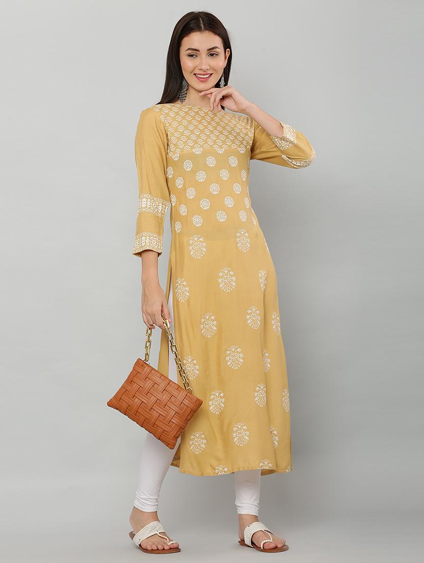 women three quarter sleeve printed kurta - 21244736 - Zoom Image - 0