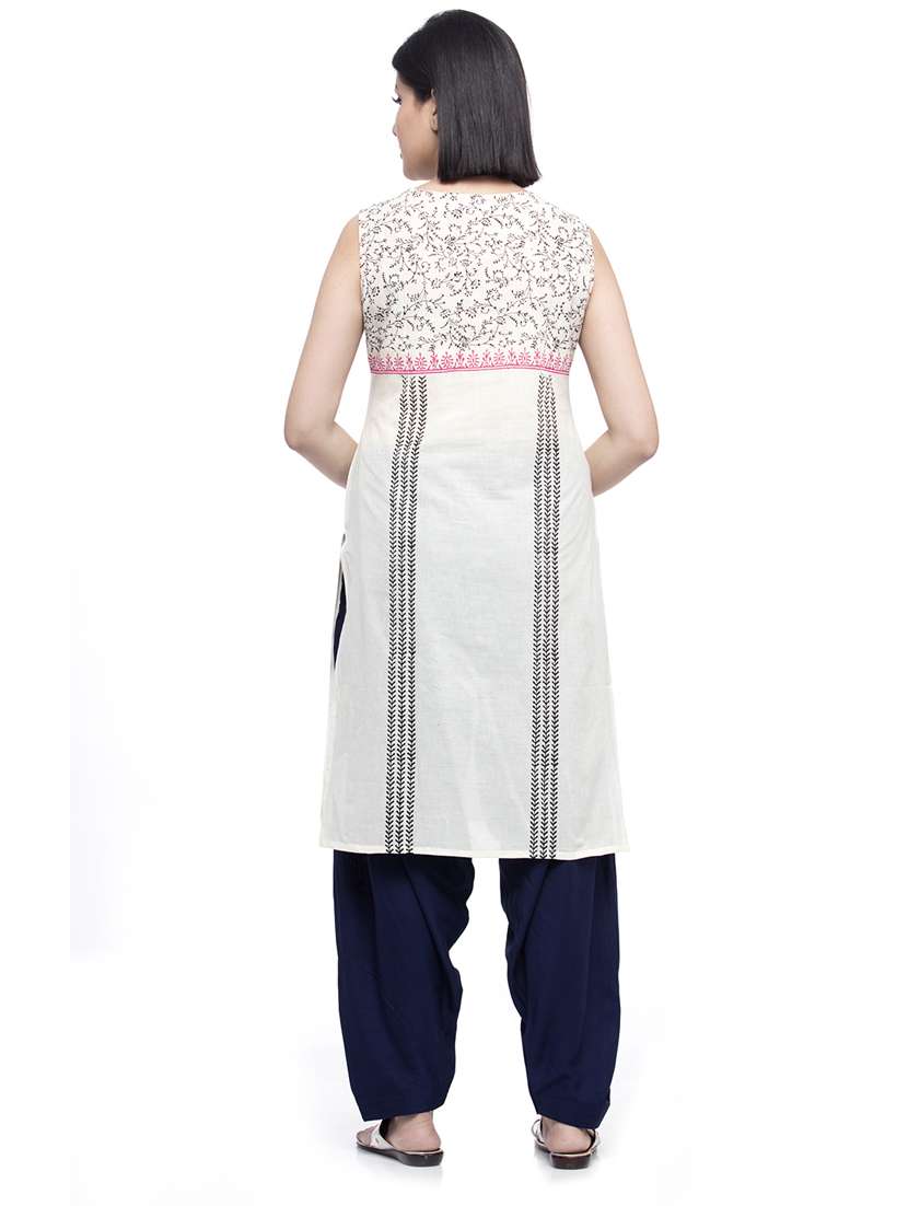 Women Sleeveless Printed Kurta - 21244775 -  Standard Image - 2